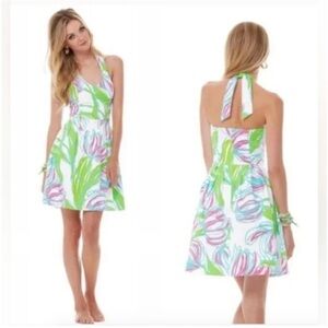 Lilly Pulitzer Ross Halter Dress in Ring the Bellboy Size 4